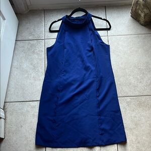 Vince Camuto Blue Halter Sheath Mini Dress